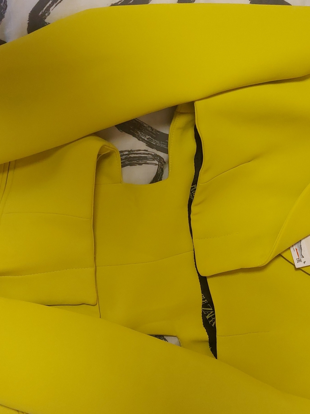 Zara Vibrant Yellow Structured Pencil Dress